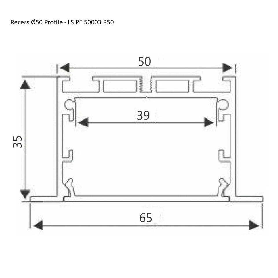 Recess Ø50 Profile - LS PF 50003 R50