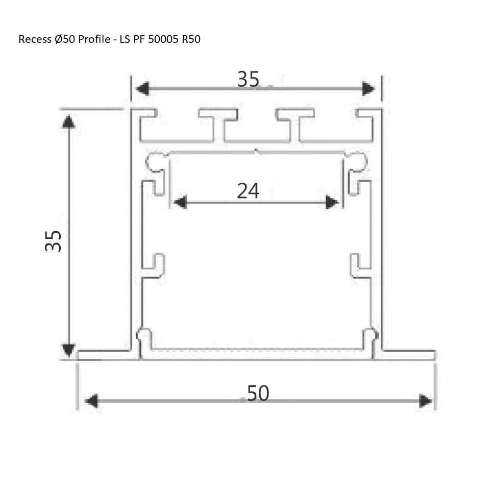 Recess Ø50 Profile - LS PF 50005 R50