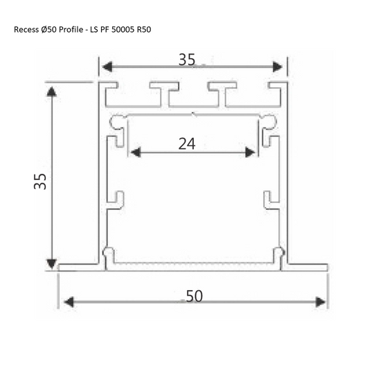 Recess Ø50 Profile - LS PF 50005 R50