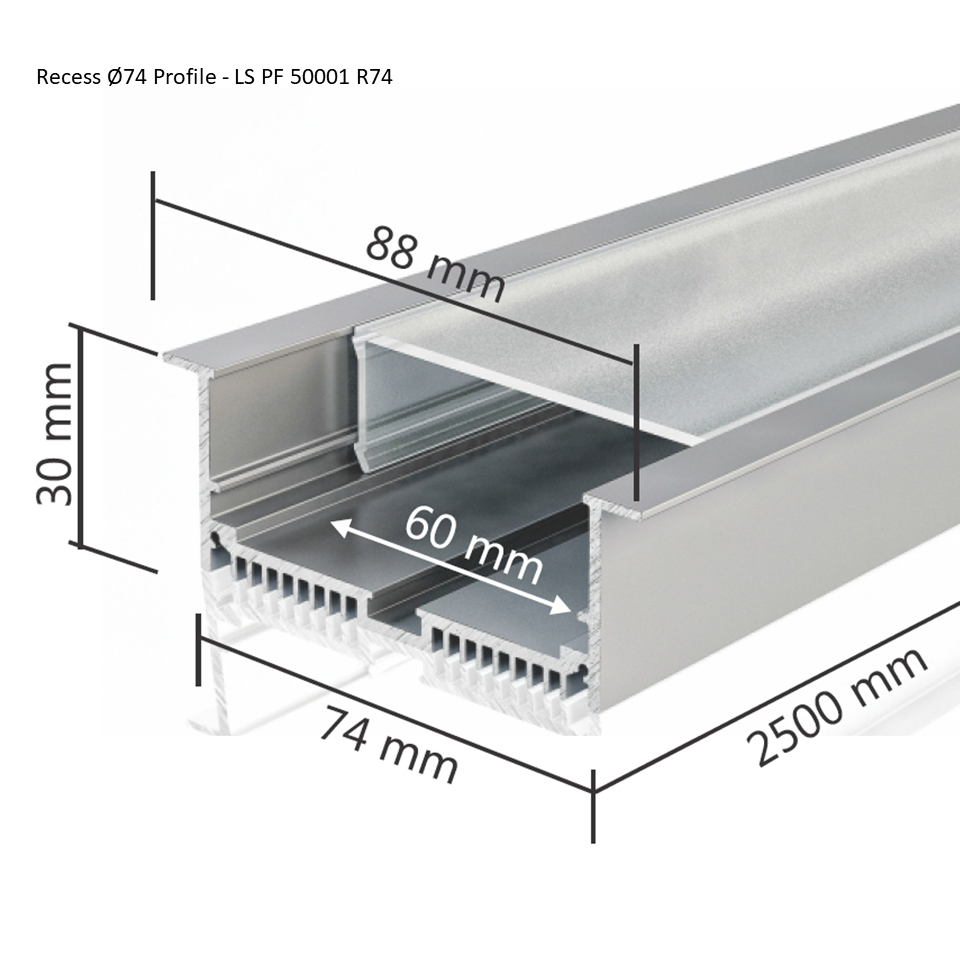 Recess Ø74 Profile - LS PF 50001 R74