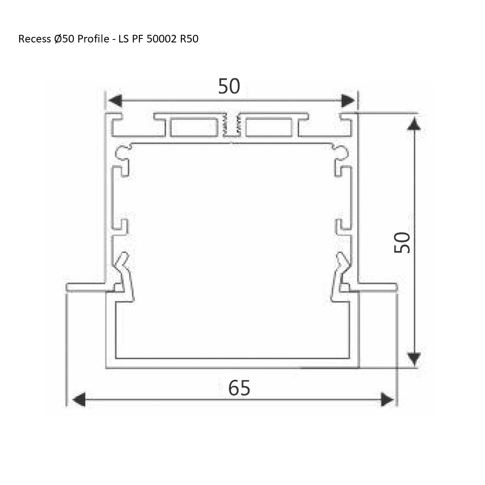 Recess Ø50 Profile - LS PF 50002 R50