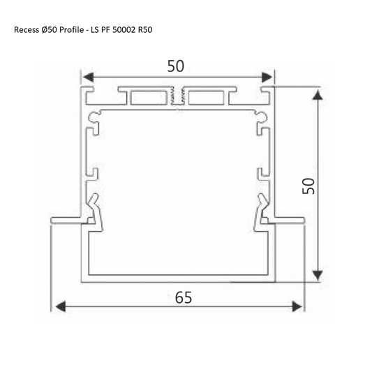 Recess Ø50 Profile - LS PF 50002 R50